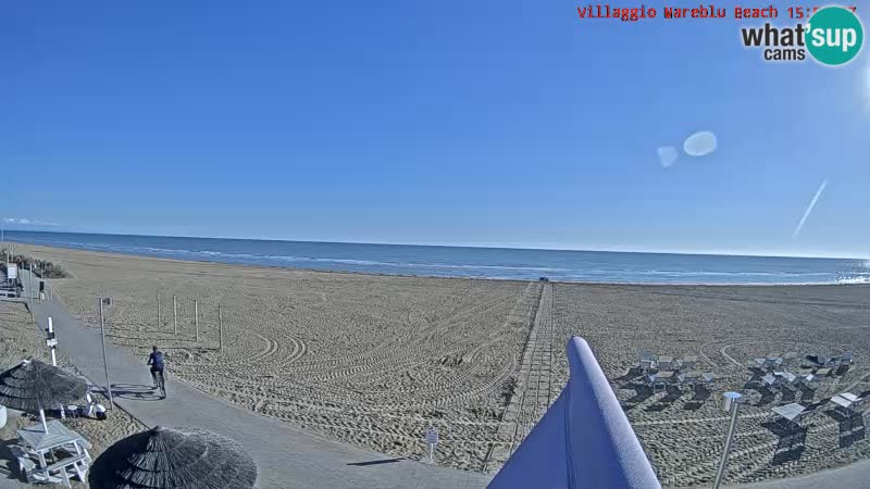 Spiaggia Webcam Villaggio Mare Blu Bibione Pineda