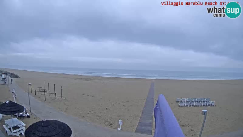 Playa webcam en vivo Villaggio Mare Blu Bibione Pineda – Italia