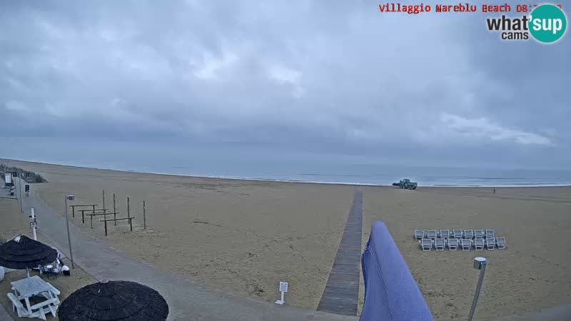 Playa webcam en vivo Villaggio Mare Blu Bibione Pineda – Italia