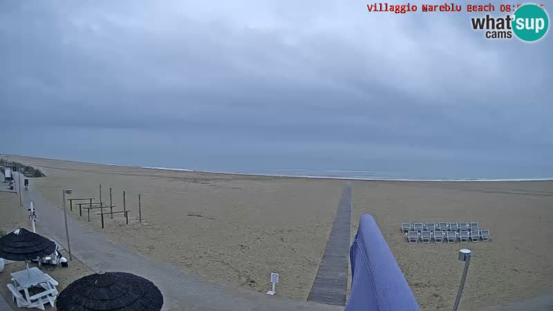 Webcam en direct de la plage Villaggio Mare Blu Bibione Pineda – Italie
