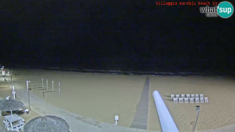 Spletna kamera na plaži v živo Villaggio Mare Blu Bibione Pineda – Italija