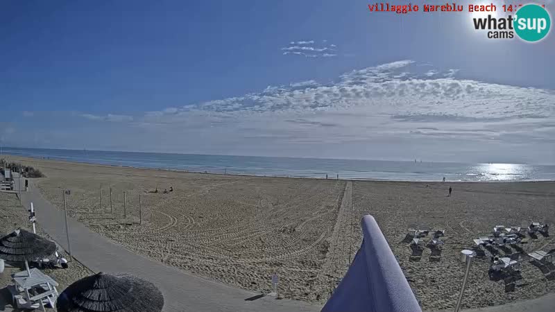 Playa webcam en vivo Villaggio Mare Blu Bibione Pineda – Italia