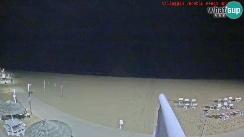 Spletna kamera na plaži v živo Villaggio Mare Blu Bibione Pineda – Italija