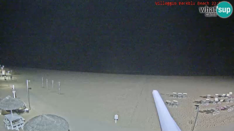 Webcam en direct de la plage Villaggio Mare Blu Bibione Pineda – Italie