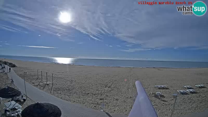 Webcam en direct de la plage Villaggio Mare Blu Bibione Pineda – Italie