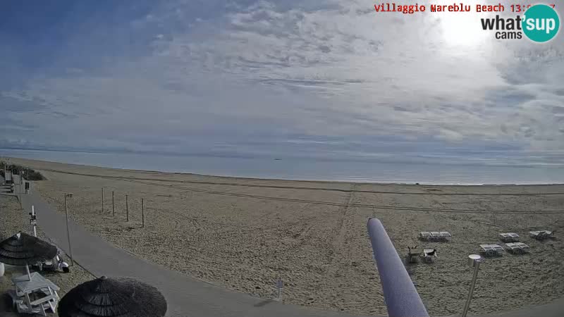 Webcam en direct de la plage Villaggio Mare Blu Bibione Pineda – Italie