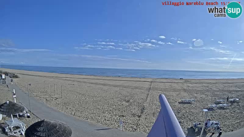 The beach Livecam Villaggio Mare Blu Bibione Pineda – Italy