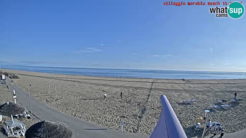 Webcam en direct de la plage Villaggio Mare Blu Bibione Pineda – Italie