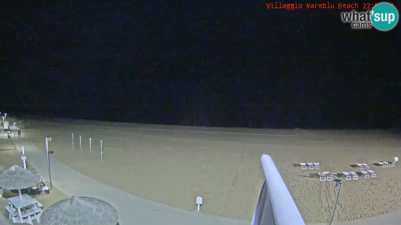 Spletna kamera na plaži v živo Villaggio Mare Blu Bibione Pineda – Italija