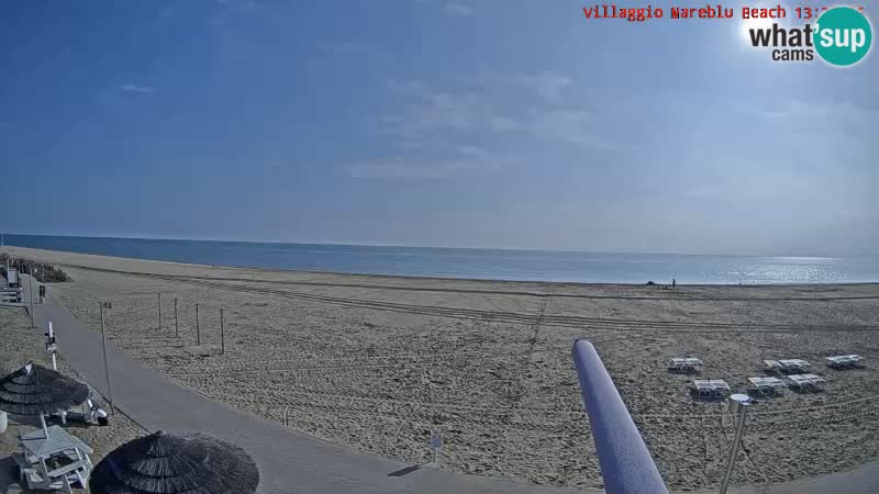 Spletna kamera na plaži v živo Villaggio Mare Blu Bibione Pineda – Italija