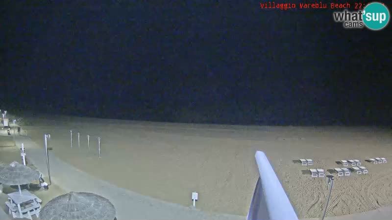 Spletna kamera na plaži v živo Villaggio Mare Blu Bibione Pineda – Italija