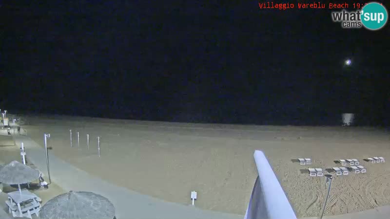 Spletna kamera na plaži v živo Villaggio Mare Blu Bibione Pineda – Italija