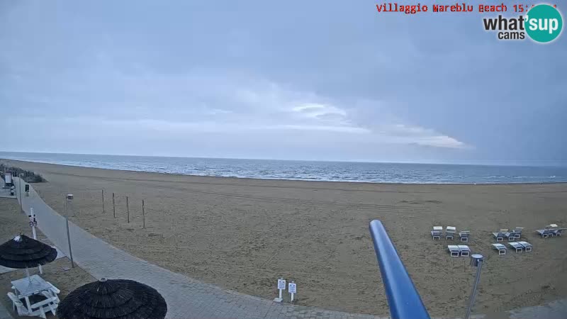 Webcam en direct de la plage Villaggio Mare Blu Bibione Pineda – Italie