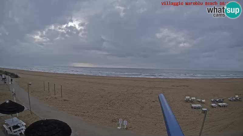 Playa webcam en vivo Villaggio Mare Blu Bibione Pineda – Italia