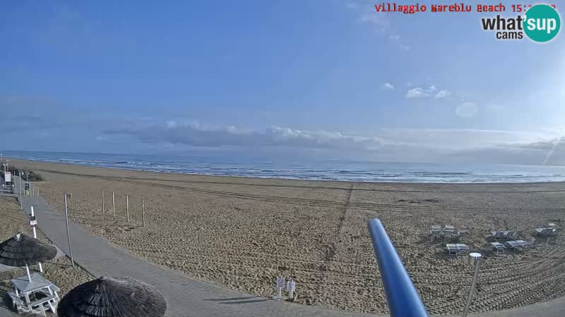 Playa webcam en vivo Villaggio Mare Blu Bibione Pineda – Italia