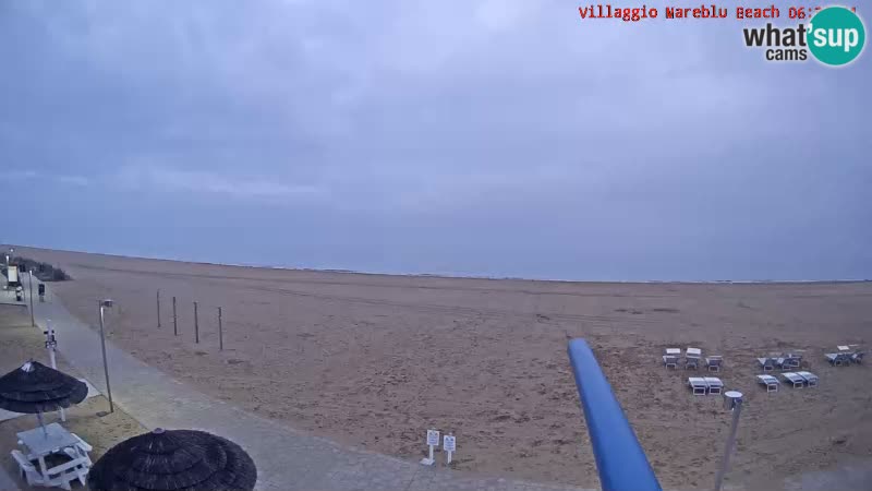 Webcam en direct de la plage Villaggio Mare Blu Bibione Pineda – Italie