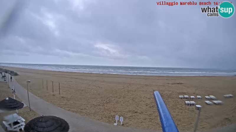 Webcam en direct de la plage Villaggio Mare Blu Bibione Pineda – Italie