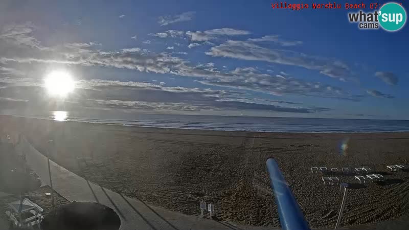 Webcam en direct de la plage Villaggio Mare Blu Bibione Pineda – Italie