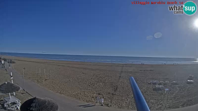 Webcam en direct de la plage Villaggio Mare Blu Bibione Pineda – Italie