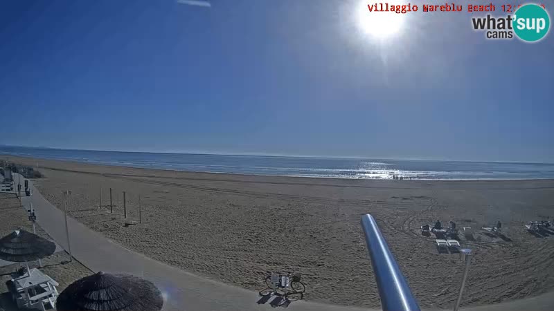 Webcam en direct de la plage Villaggio Mare Blu Bibione Pineda – Italie
