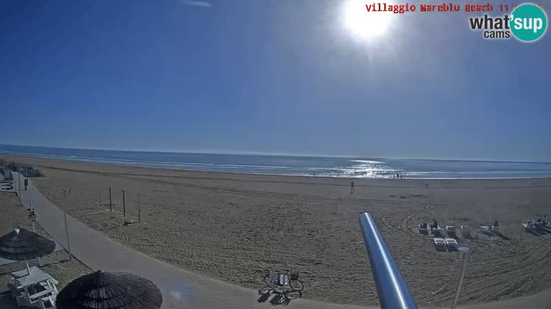 Webcam en direct de la plage Villaggio Mare Blu Bibione Pineda – Italie
