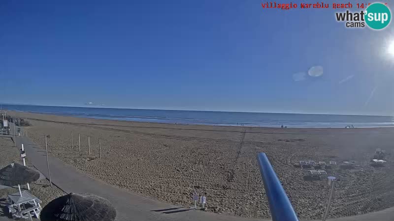 Webcam en direct de la plage Villaggio Mare Blu Bibione Pineda – Italie