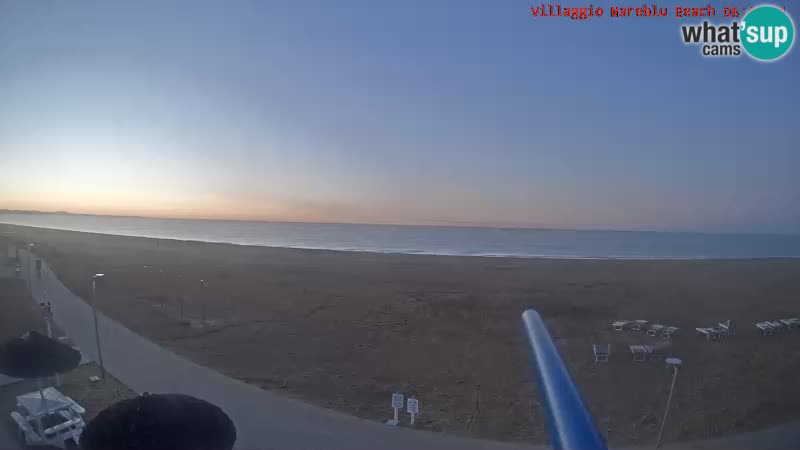 Spletna kamera na plaži v živo Villaggio Mare Blu Bibione Pineda – Italija