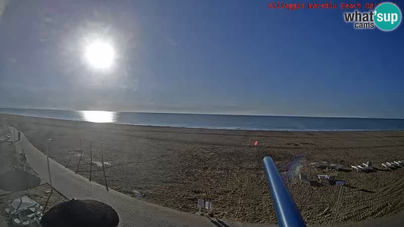 Spiaggia Webcam Villaggio Mare Blu Bibione Pineda
