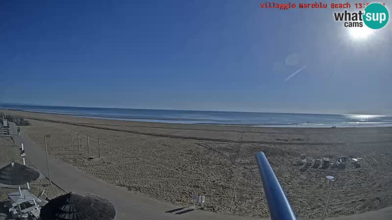 Web kamera uživo na plaži Villaggio Mare Blu Bibione Pineda – Italija