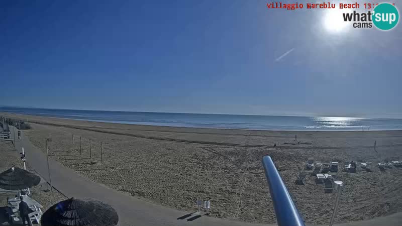 Spletna kamera na plaži v živo Villaggio Mare Blu Bibione Pineda – Italija