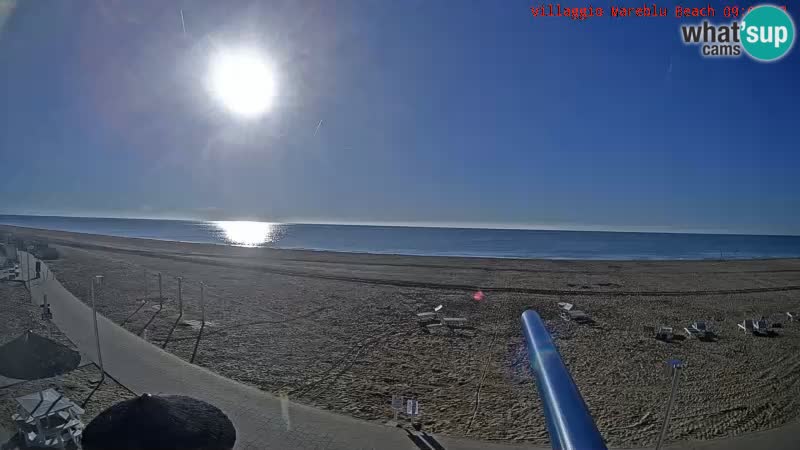 Spletna kamera na plaži v živo Villaggio Mare Blu Bibione Pineda – Italija