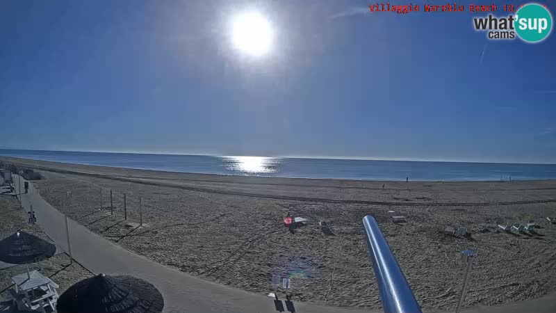 Playa webcam en vivo Villaggio Mare Blu Bibione Pineda – Italia