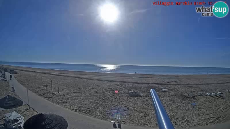 Webcam en direct de la plage Villaggio Mare Blu Bibione Pineda – Italie