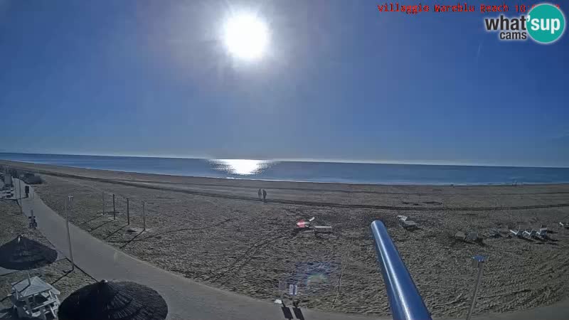 Spiaggia Webcam Villaggio Mare Blu Bibione Pineda