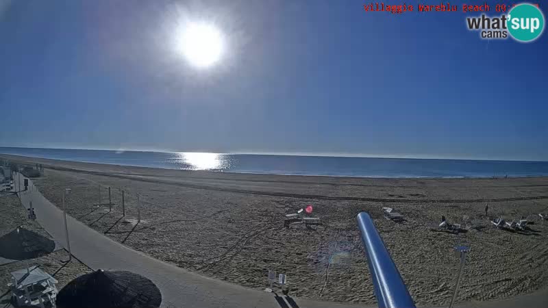 Spiaggia Webcam Villaggio Mare Blu Bibione Pineda
