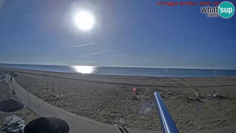 Spiaggia Webcam Villaggio Mare Blu Bibione Pineda
