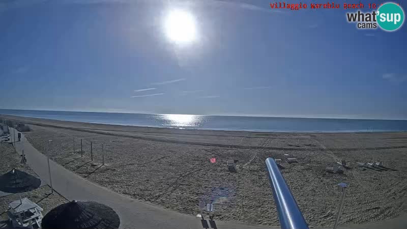 Spletna kamera na plaži v živo Villaggio Mare Blu Bibione Pineda – Italija
