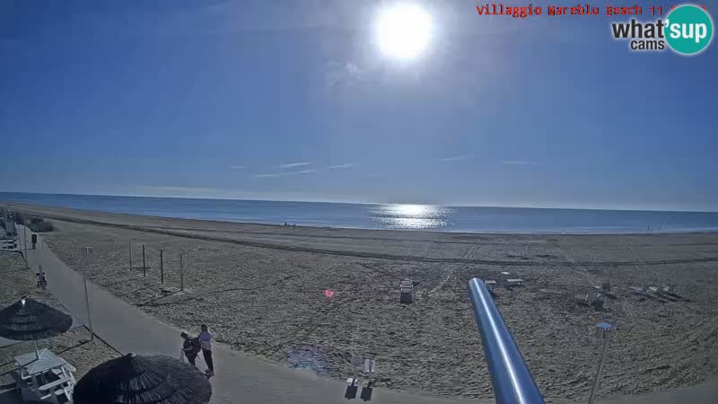 Playa webcam en vivo Villaggio Mare Blu Bibione Pineda – Italia