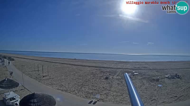 Spletna kamera na plaži v živo Villaggio Mare Blu Bibione Pineda – Italija