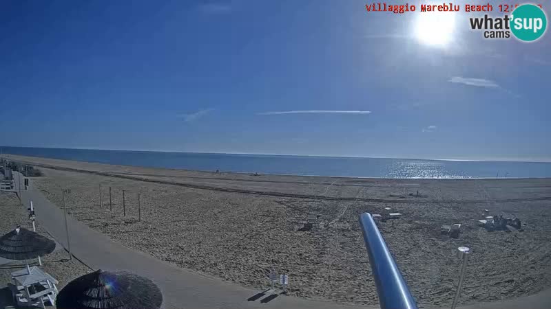 Webcam en direct de la plage Villaggio Mare Blu Bibione Pineda – Italie
