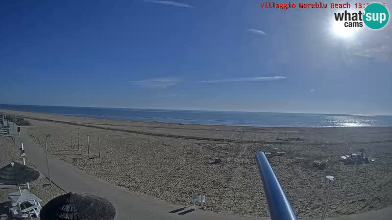 Spletna kamera na plaži v živo Villaggio Mare Blu Bibione Pineda – Italija