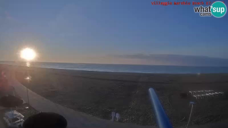 Spletna kamera na plaži v živo Villaggio Mare Blu Bibione Pineda – Italija