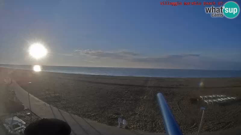 Webcam en direct de la plage Villaggio Mare Blu Bibione Pineda – Italie