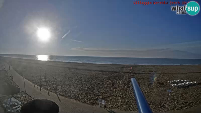 Playa webcam en vivo Villaggio Mare Blu Bibione Pineda – Italia