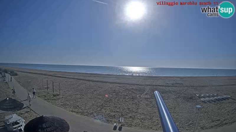 Spletna kamera na plaži v živo Villaggio Mare Blu Bibione Pineda – Italija