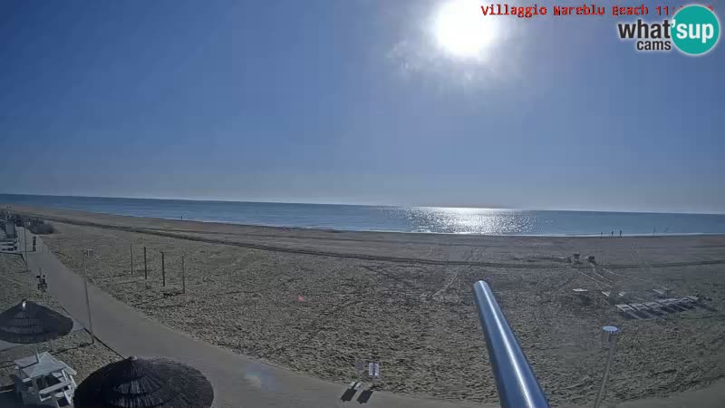 Webcam en direct de la plage Villaggio Mare Blu Bibione Pineda – Italie