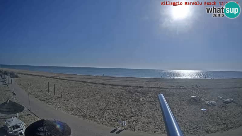 Webcam en direct de la plage Villaggio Mare Blu Bibione Pineda – Italie