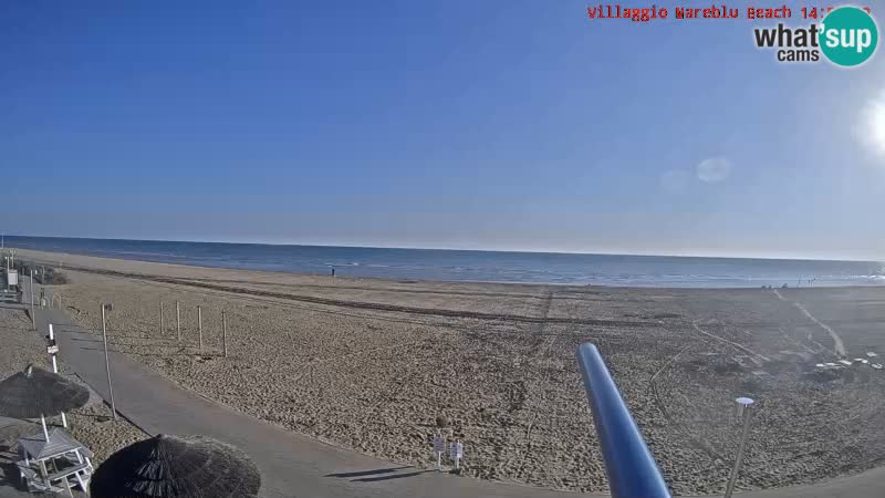 Playa webcam en vivo Villaggio Mare Blu Bibione Pineda – Italia