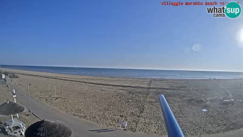 Spiaggia Webcam Villaggio Mare Blu Bibione Pineda