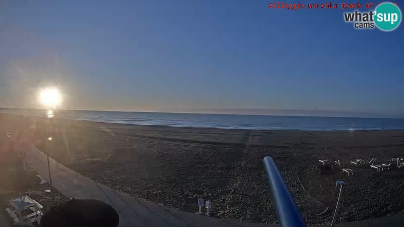 Playa webcam en vivo Villaggio Mare Blu Bibione Pineda – Italia